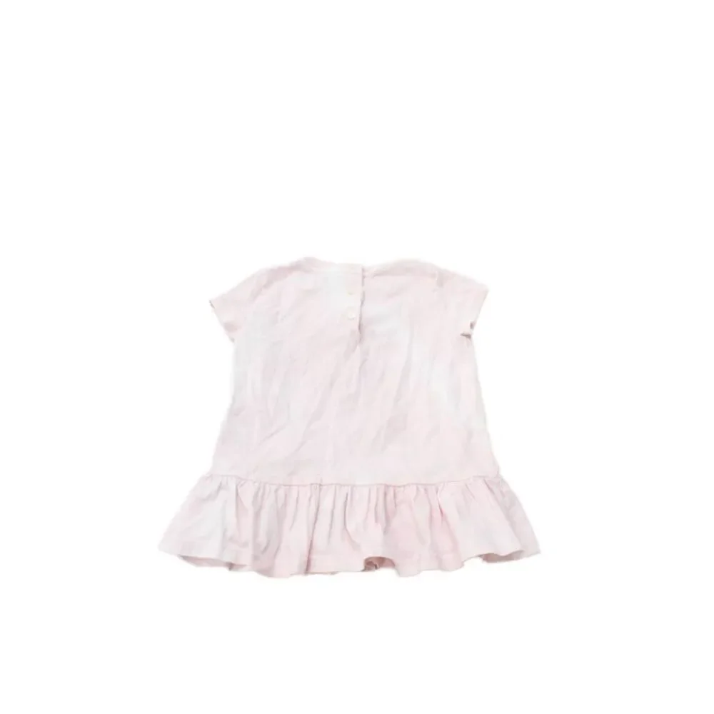 Ralph Lauren Childrens Girls Short Sleeves Dress Pink Cotton Size 18 Months
